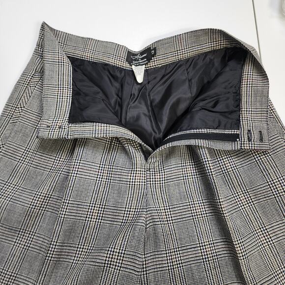 Alanni by Donnybrook Womens Plaid Wool Trouser Pants Size 12 Career Academia 90s - Picture 6 of 11